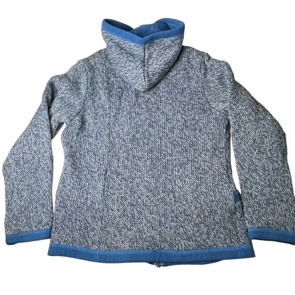 PRANA Wool Blend Knit Hooded Zip Sweater Jacket Fleece Lined Women's Size M - Picture 9 of 16
